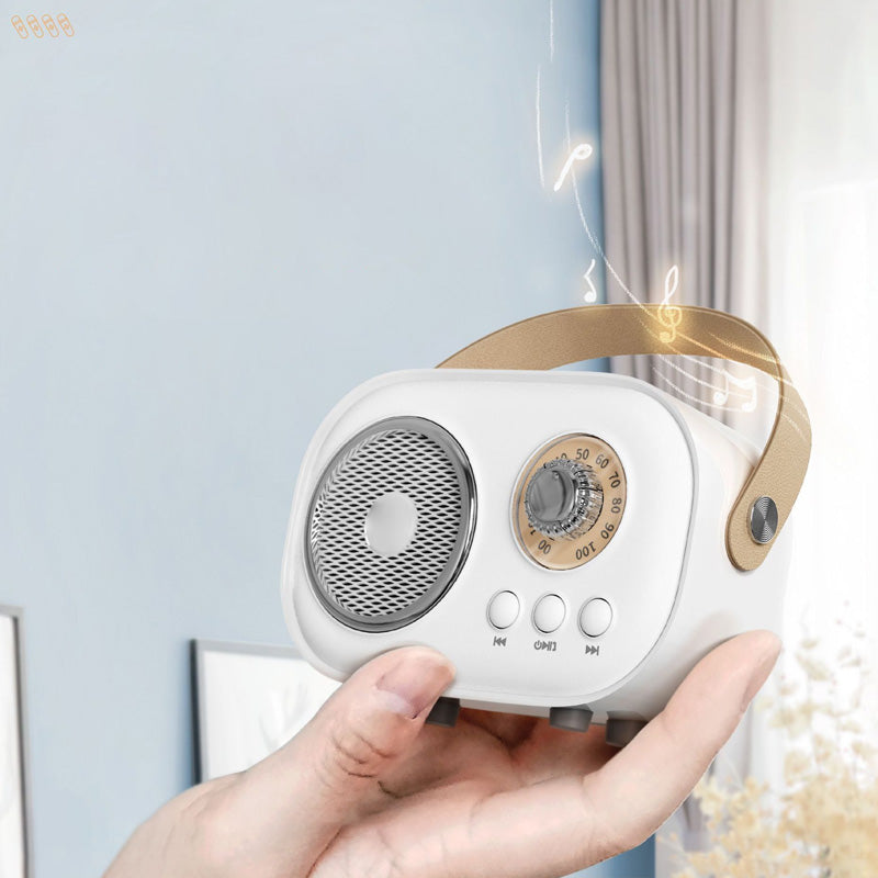 Mini Karaoke-maskin og Bluetooth-høyttaler med trådløs mikrofon