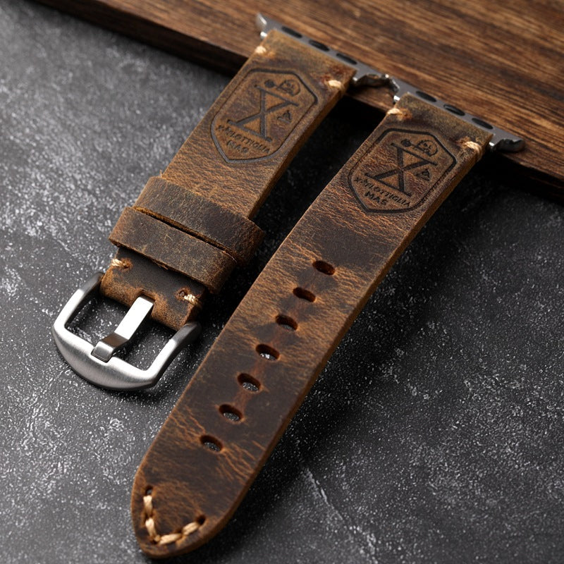 Norvo | Håndlaget Vintage Skinn Apple Watch Band