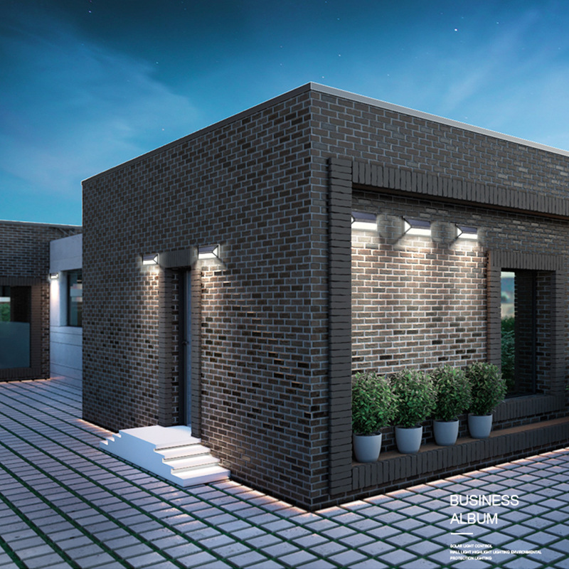 Norvo | Moderne solenergi LED vegglampe for utendørsbruk – Vanntett fasadebelysning med bevegelsessensor