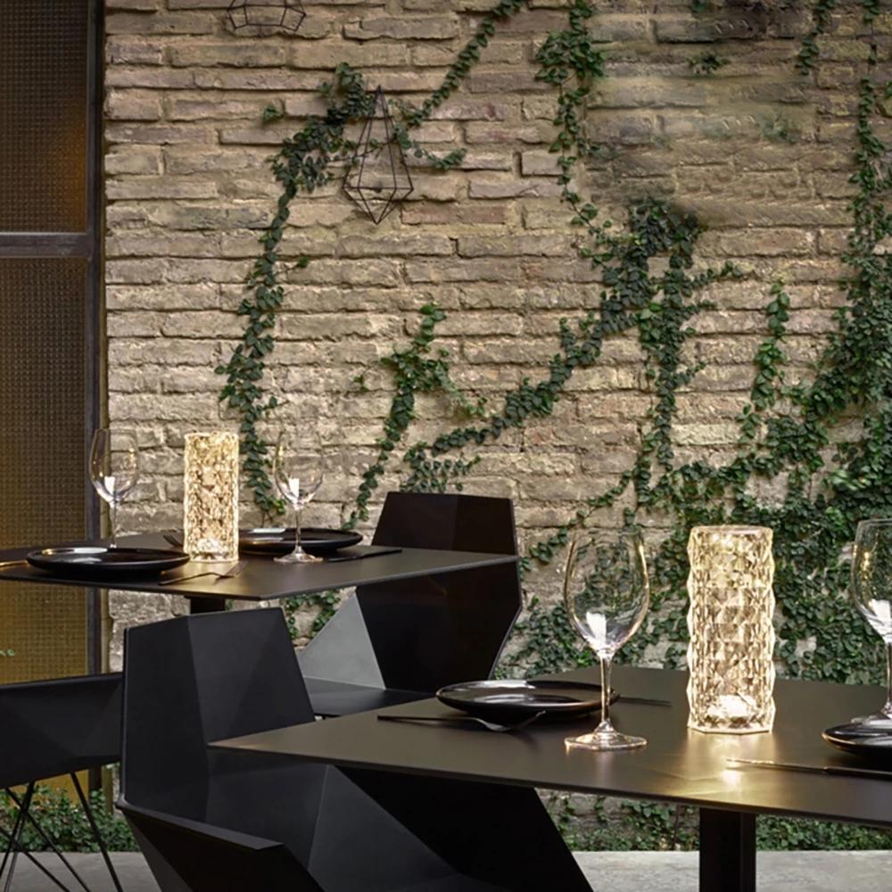 Norvo | Rose Rays Krystall Diamant Bordlampe