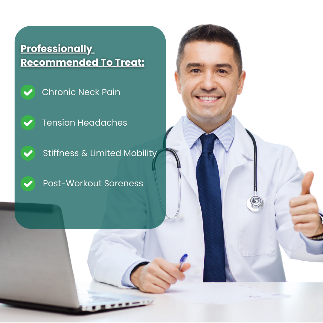 Norvo | Bærbar nakkemassasjepute | Ergonomisk design