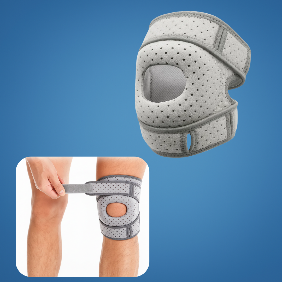 Smertebehandling for knær – Pustende elastisk støtte – Justerbar glidelåsrem – Løping trening daglig bruk Norvo
