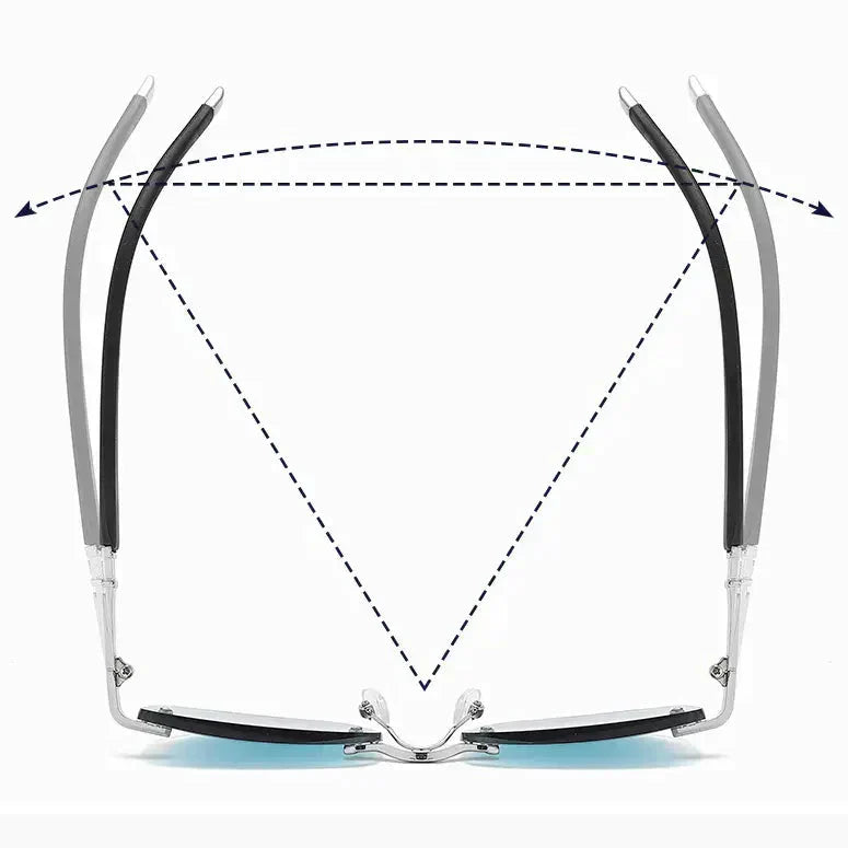 Norvo | Safir Høy Hardhet Anti-Blått Lys Bred og Nær Lese Briller Solbriller