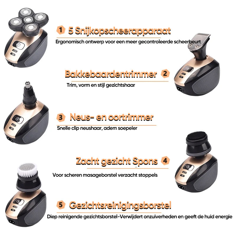 Norvo | Multifunksjonell 4D Elektrisk Barbermaskin