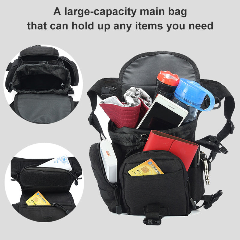 Norvo | Nylon Vanntett Menn Taktisk Livbånd Leg Travel Belt Bag