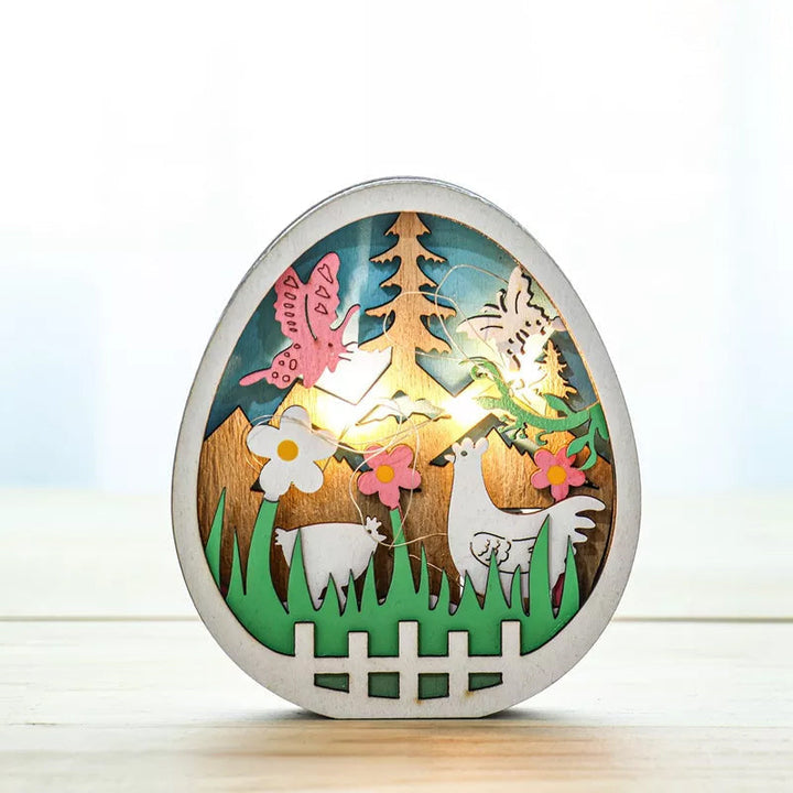 Påske Tre Ornamenter med LED Lys Kanin Bord Dekorasjoner | Norvo