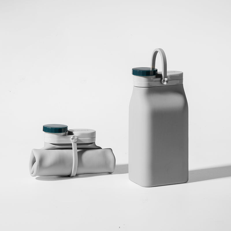 Norvo | Bærbar Silikon Vannflaske, med Høytemperatur Resistens Design, Enkel å Rengjøre, Sammenleggbar, Stor Kapasitet og Matkvalitet Silikon, for Reise, Sport, Camping og Mer