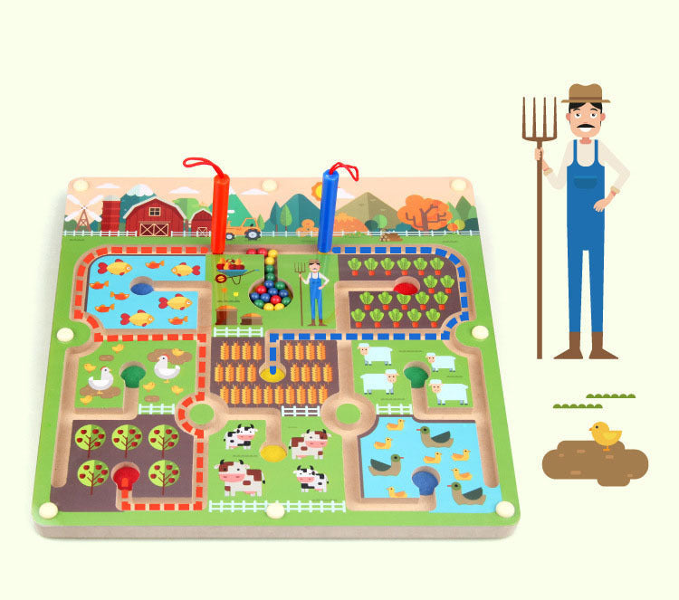 Norvo | Ecotoys BrainMaze | Styrk konsentrasjonen - Magnetisk maze puslespill spill for barn