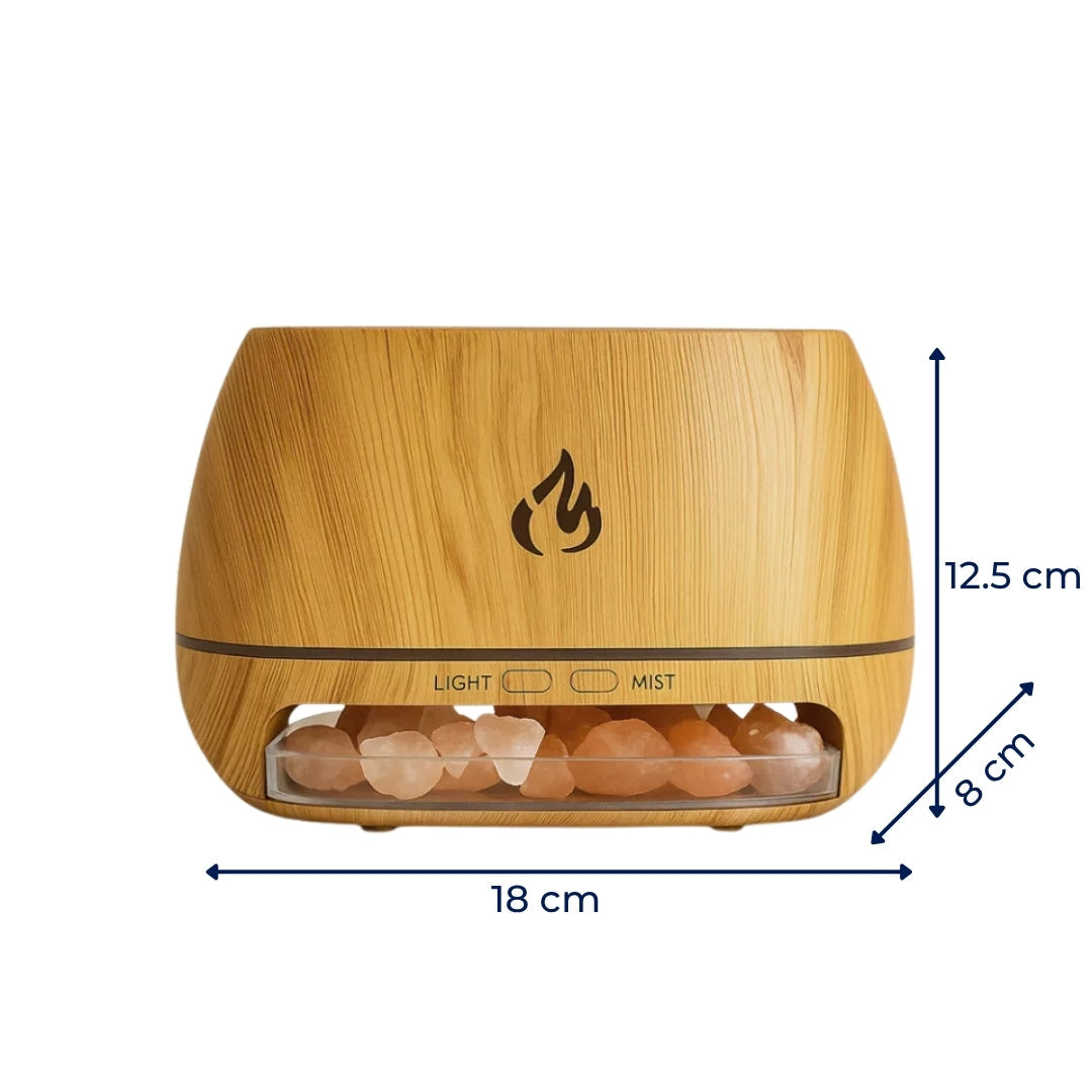 Lindrer tørr luft og hjelper med søvn – Himalaya saltkrystall, stille tåke og beroligende hjemmemiljø velværebolle