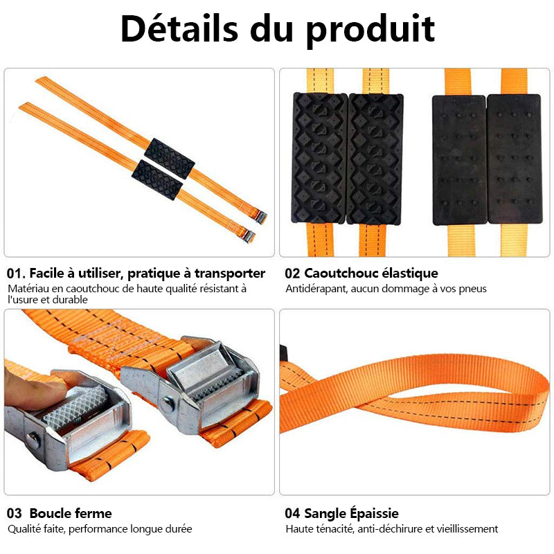 Nødstraps for dekk (2 stykker) | Norvo
