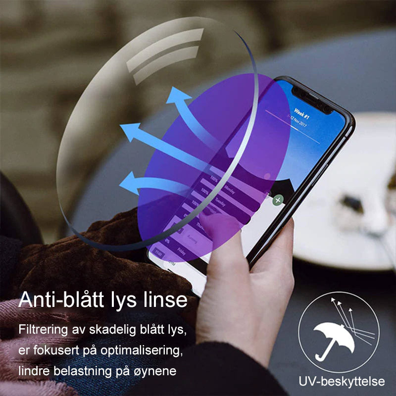Norvo | Lesebriller, Anti-Blått Lys, Ultralette