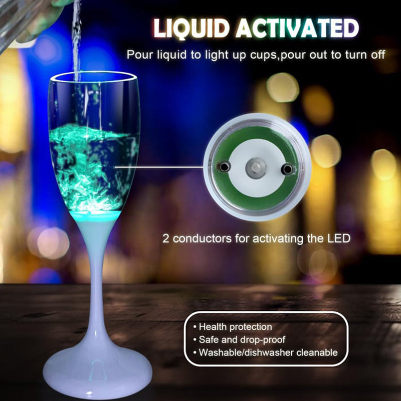 Norvo | LED belyst champagneglass