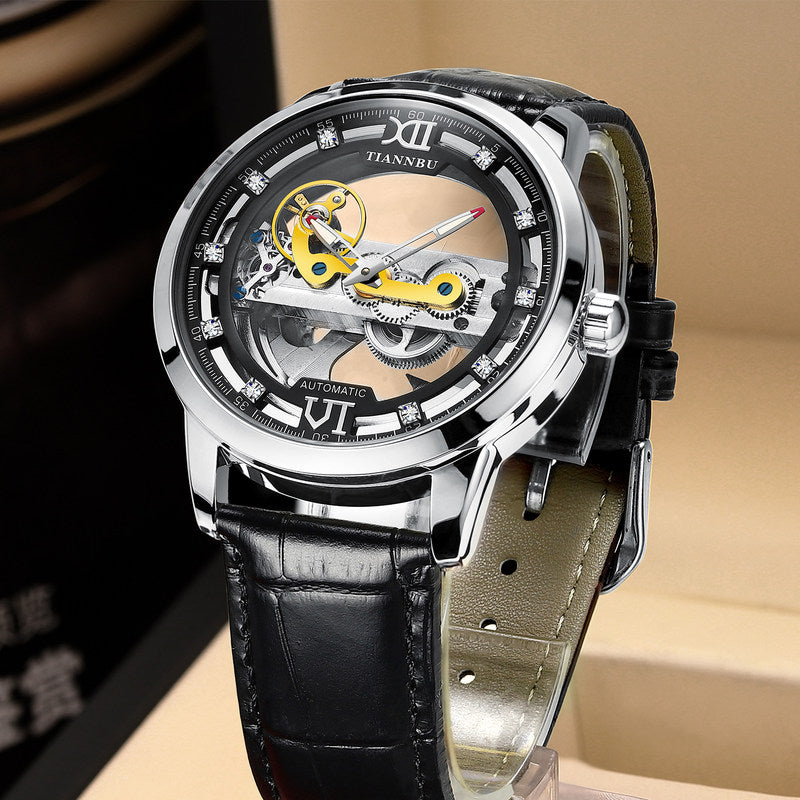 Norvo | Skeleton Tourbillon Ultra Tynn Automatisk Mekanisk Klokke