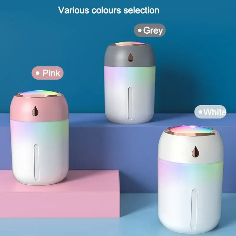 Norvo | Mini Luftfukter og Aroma Diffuser med LED Lys