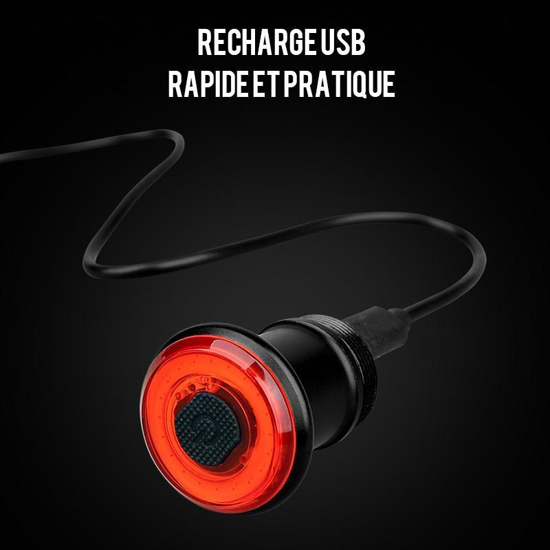 Norvo | VeloSafe Slim – USB-oppladbart intelligent sykkel baklys med bremsesensor