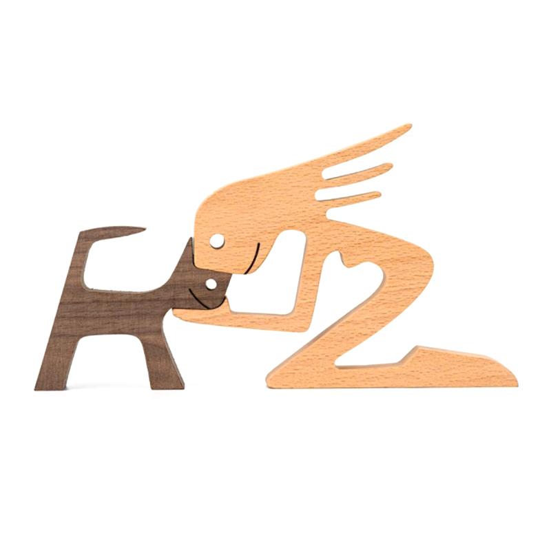 Norvo | Dyrelsker - Treskulptur Borddekorasjoner