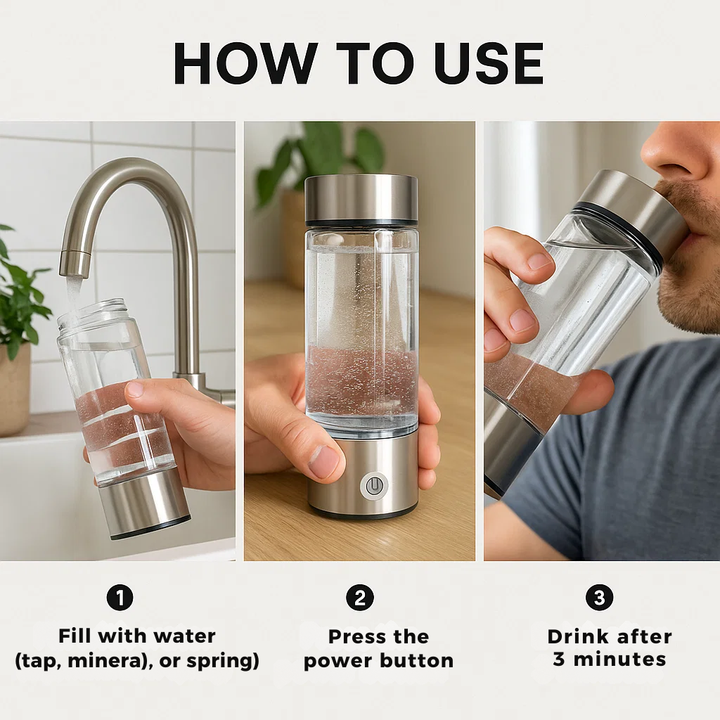 Norvo | Hydrogen Water Bottle | USB Rechargeable, Anti-Inflammatory & Perfect for Daily Hydration and Wellness