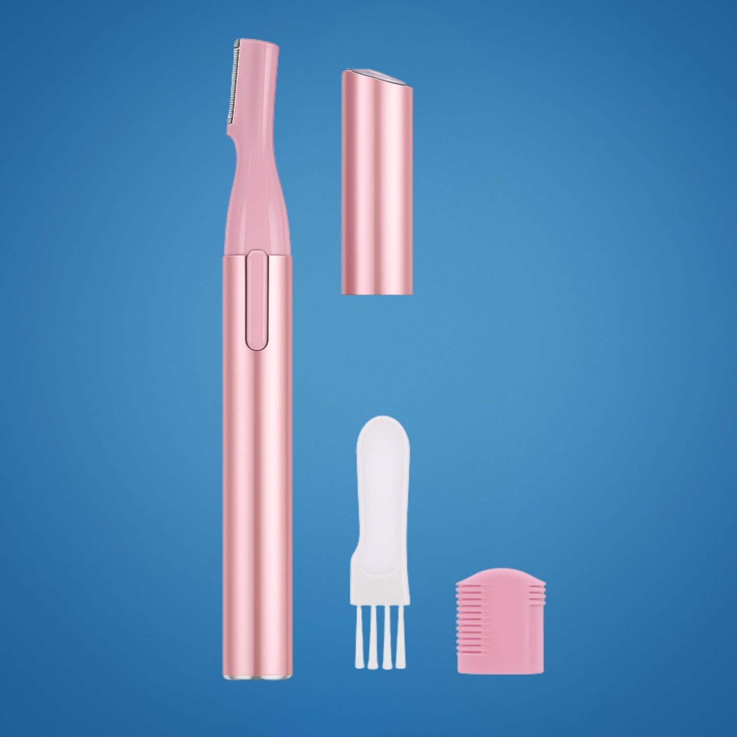 Painless Precision – Rustfritt Stål Mini Ansikts Barbermaskin – For Følsom Hud & På-farten Pleie Norvo