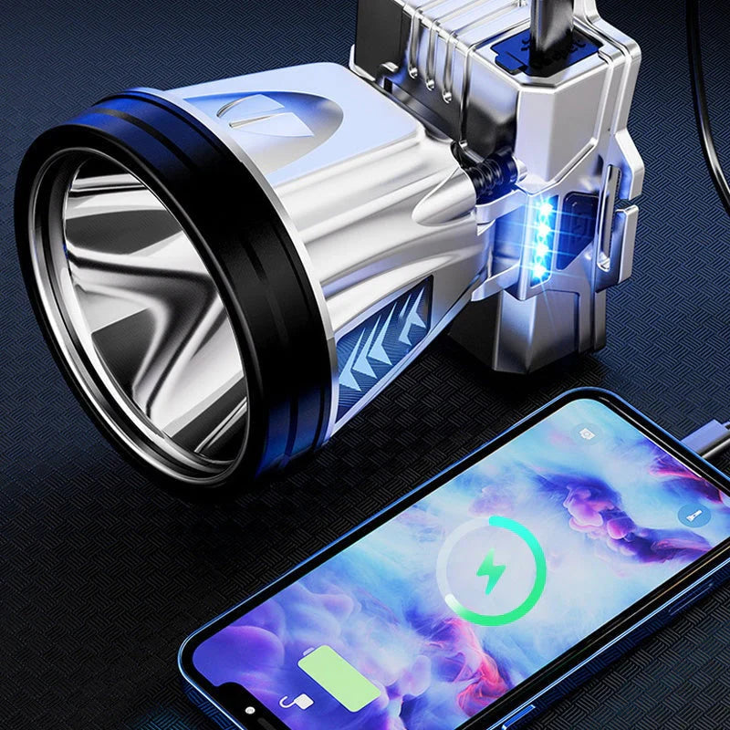 Norvo | Bredbånd LED-hodelykt med powerbank-funksjon og USB-ladeport