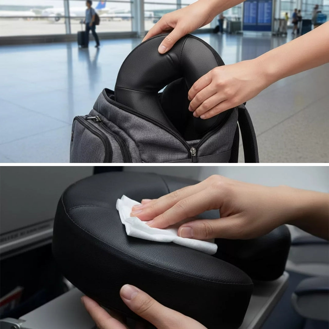 Nakkesmerter Lindring – Ergonomisk U-formet Støtte – Lett Komfort for Flyreiser & Lange Reiser Norvo