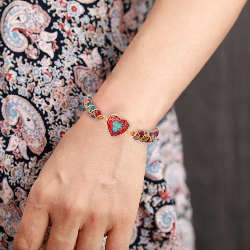 Norvo | Hjerte Jasper Armbånd