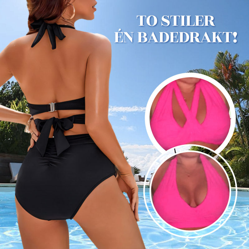 Norvo | Bikini sett med magekontroll og høy midje stil