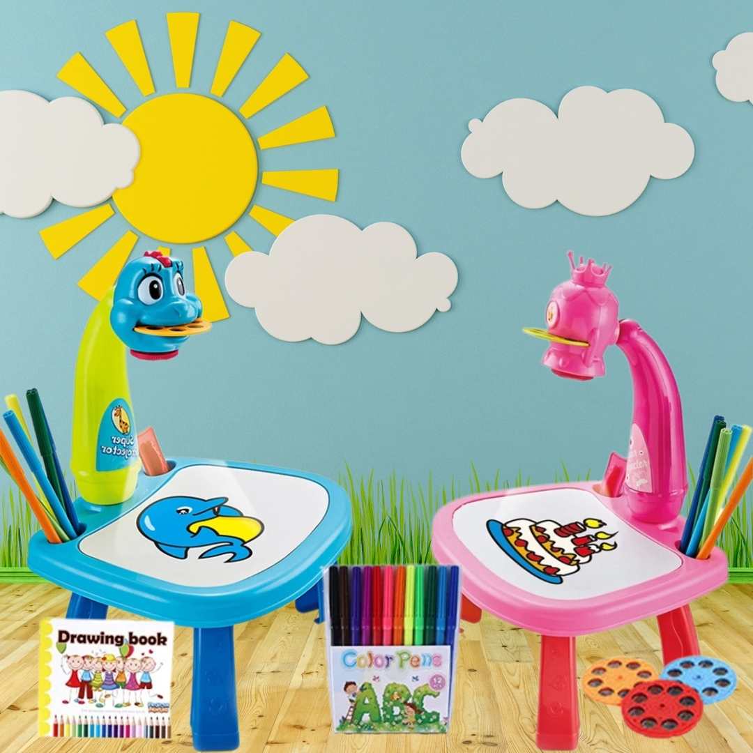 Norvo | ArtGlow Prosjektor | Inspirer Kreativitet & Læring - LED Tegnepen & Skrivebrett for Barn