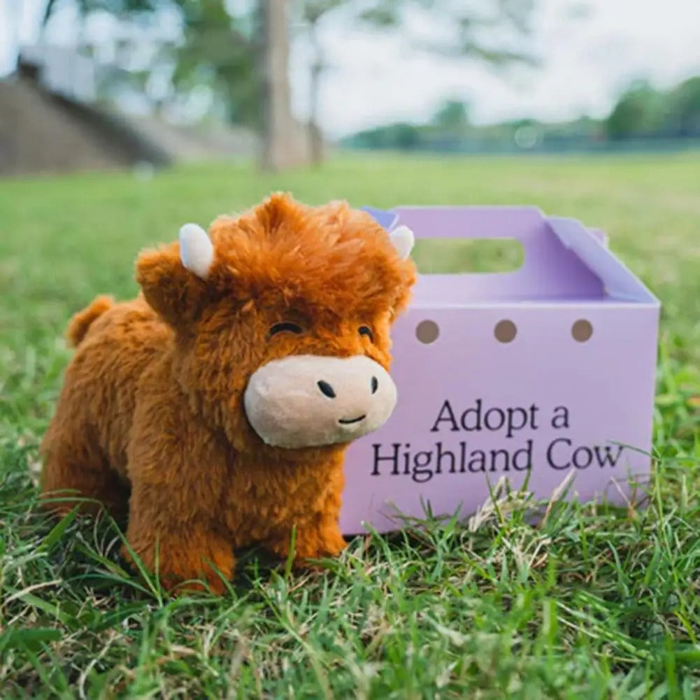 Fluffy Highland Cow Plush Toy - Adopt Highland Cow Norvo