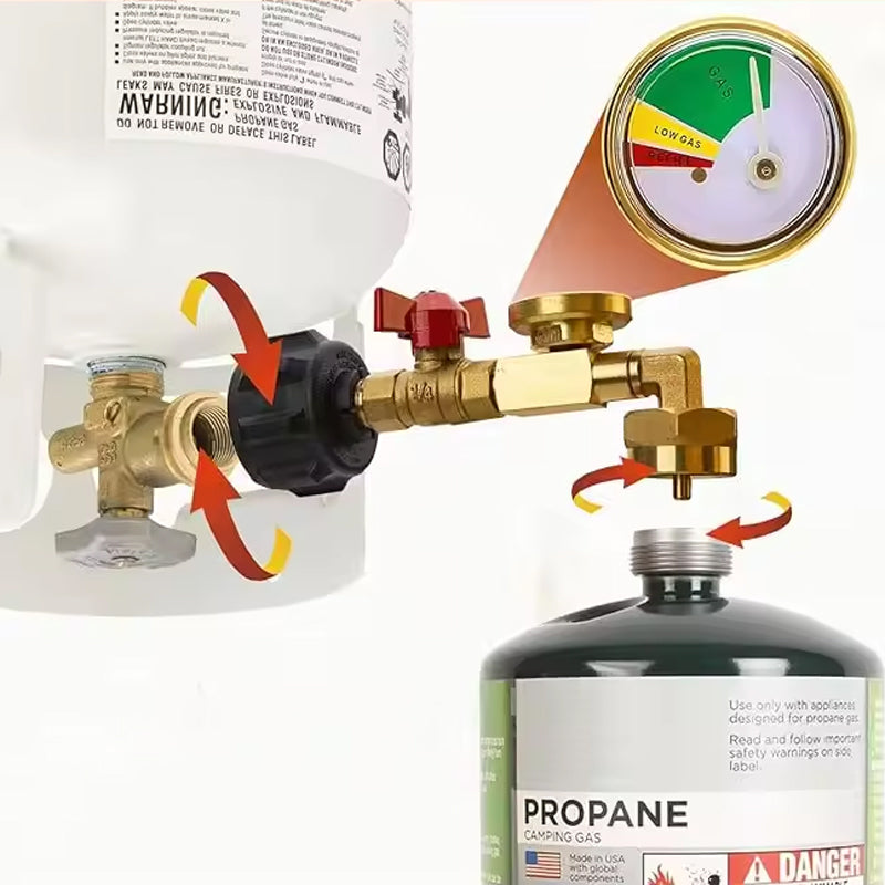 Norvo | Høyt vurdert propan påfyllings albueadapter med tankindikator