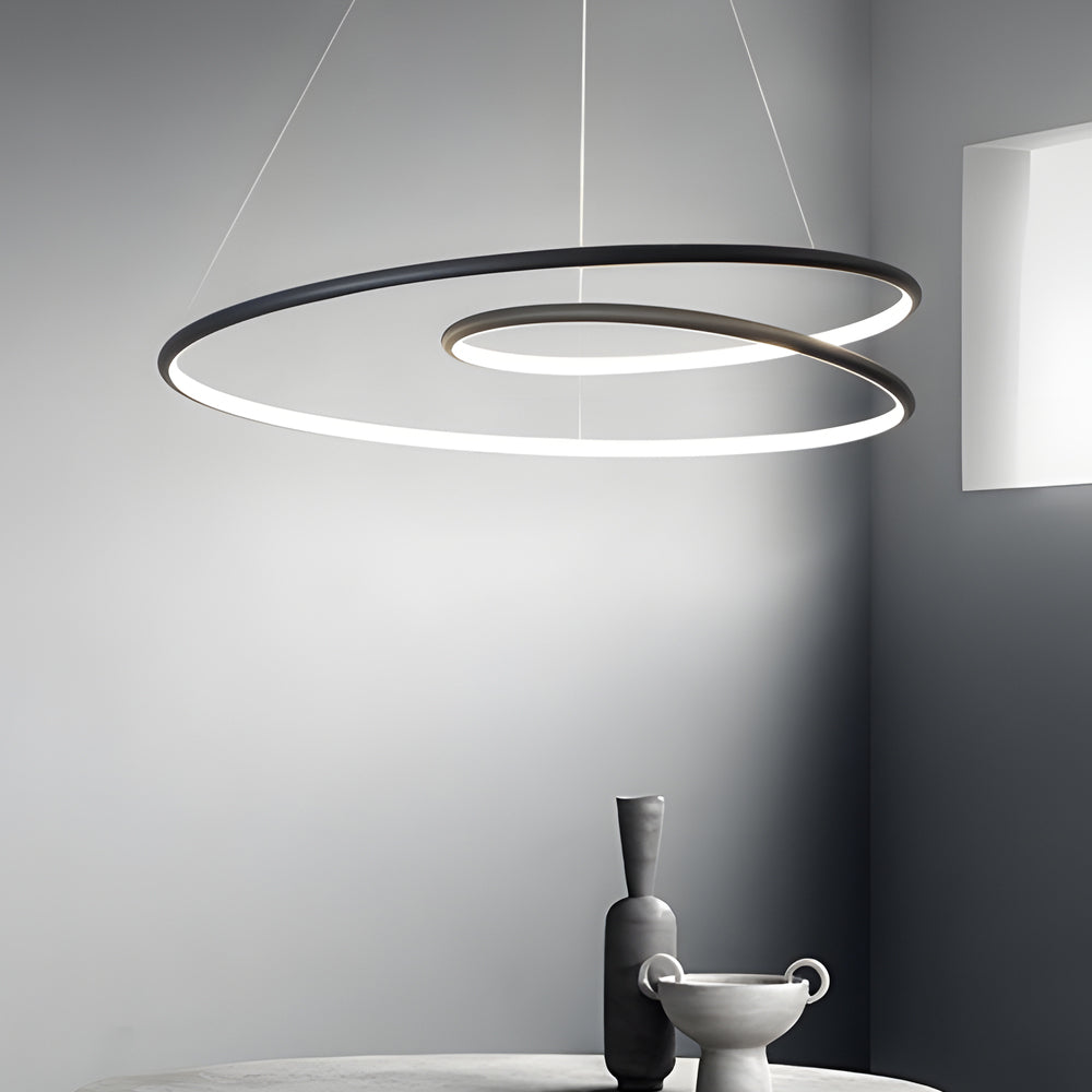 Moderne LED dimbar pendellampe - høydejusterbar taklampe for spisestue og stue