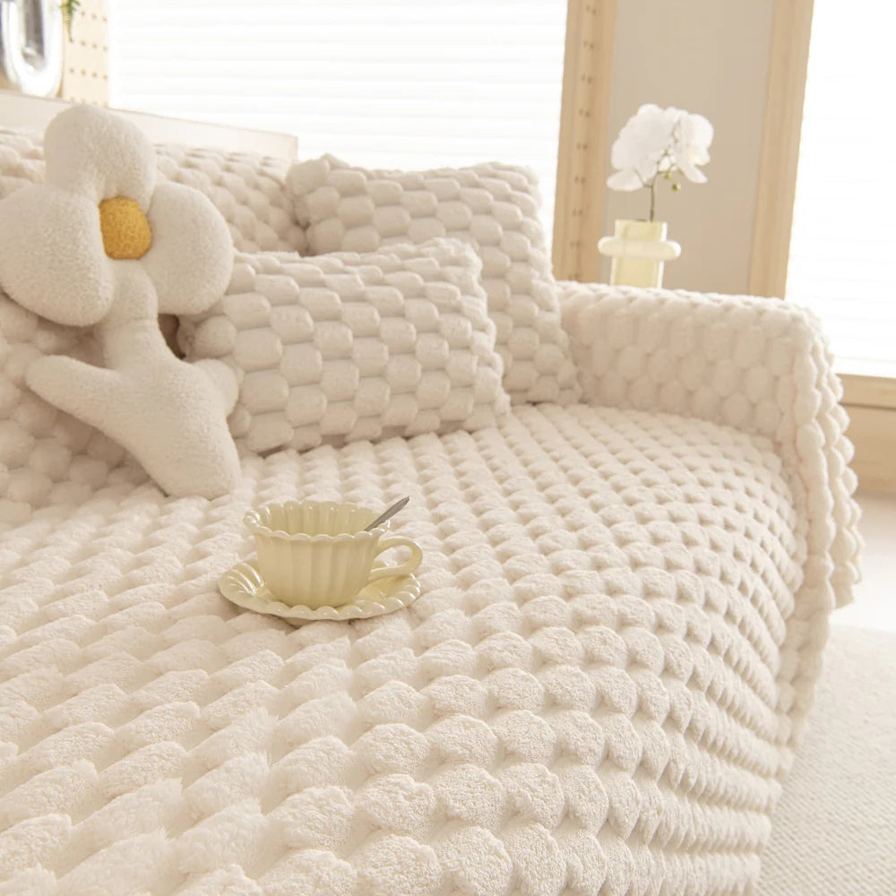 Norvo | Plysj Kanin Fusk Sofa Trekk