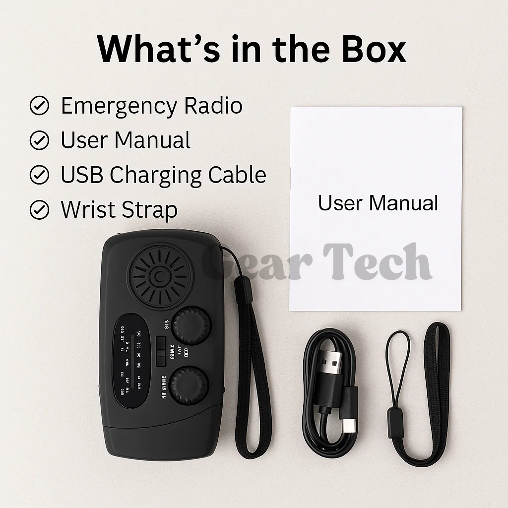 Norvo | Bærbar Winding Radio | AM/FM, Værmeldinger & Innebygd Power Bank for Nødhjelpsforberedelse