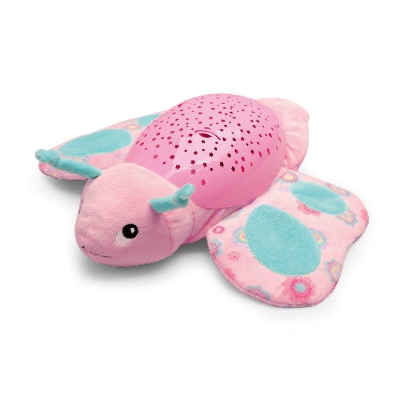 Norvo | Baby Sleep LED Belysning Kosedyr LED Nattlampe Plasleketøy Med Musikk & Stjerneprosjektor Lykt