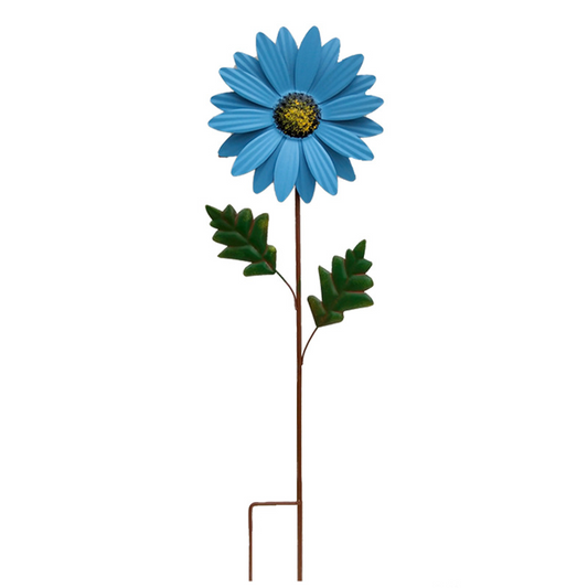 Norvo | Dekorativ solblomst laget av metall for hagen – Fargerike blomstiketter for utendørs og landskap