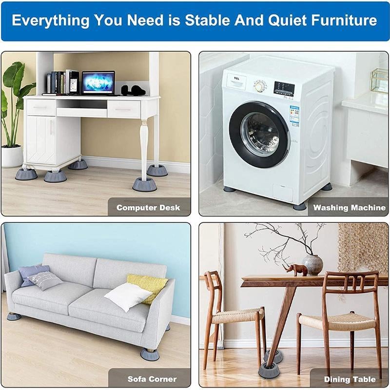 Norvo | Anti-Vibrasjon Vaskemaskin Støtte (4 Deler)