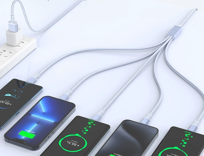 Norvo | 100W Hurtiglading 5-i-1 Datakabel - Strøm opp