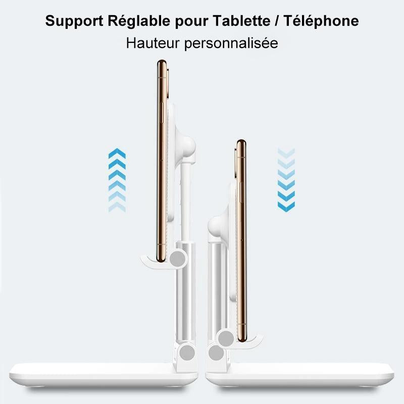 Norvo | Justerbar Ergonomisk Sammenleggbar Tablet/Telefon Stativ