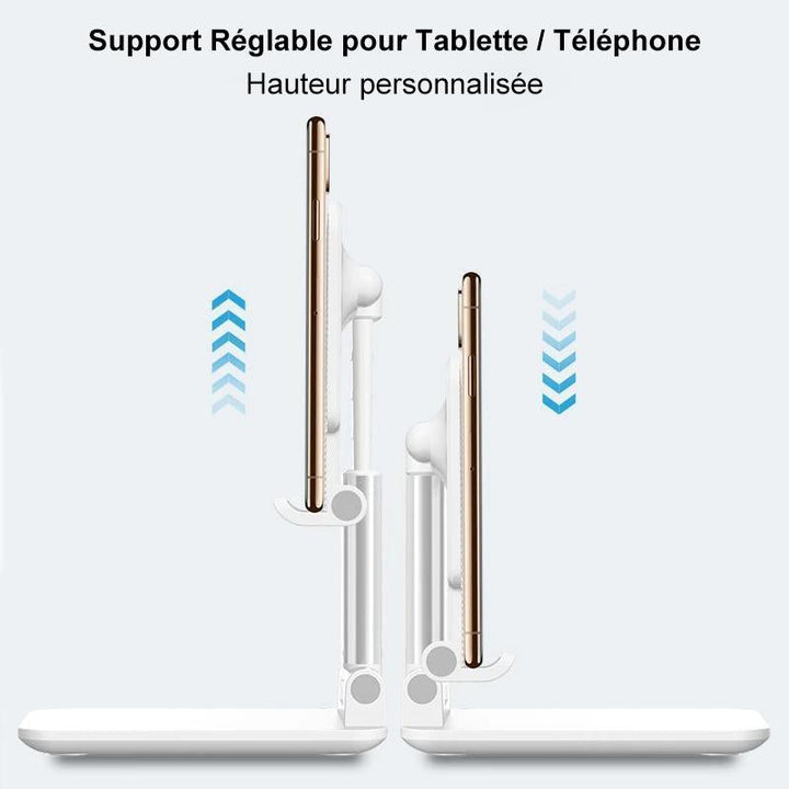 Norvo | Justerbar Ergonomisk Sammenleggbar Tablet/Telefon Stativ