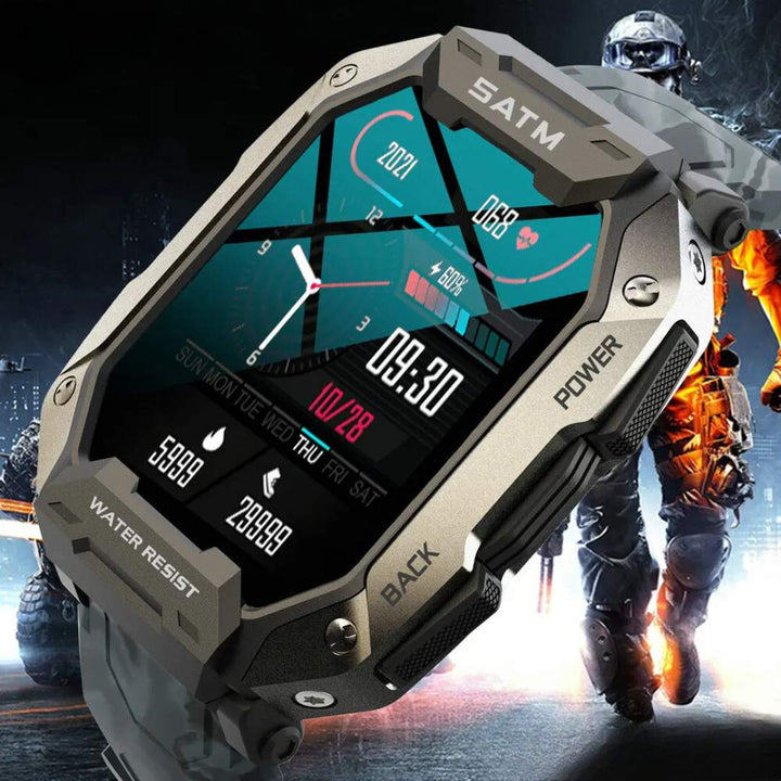 TactiX ARMY Series Smartwatch med militærdesign | Holdbar GPS - Fitness Tracker - for utendørs eventyr - militært personell og taktisk bruk Norvo