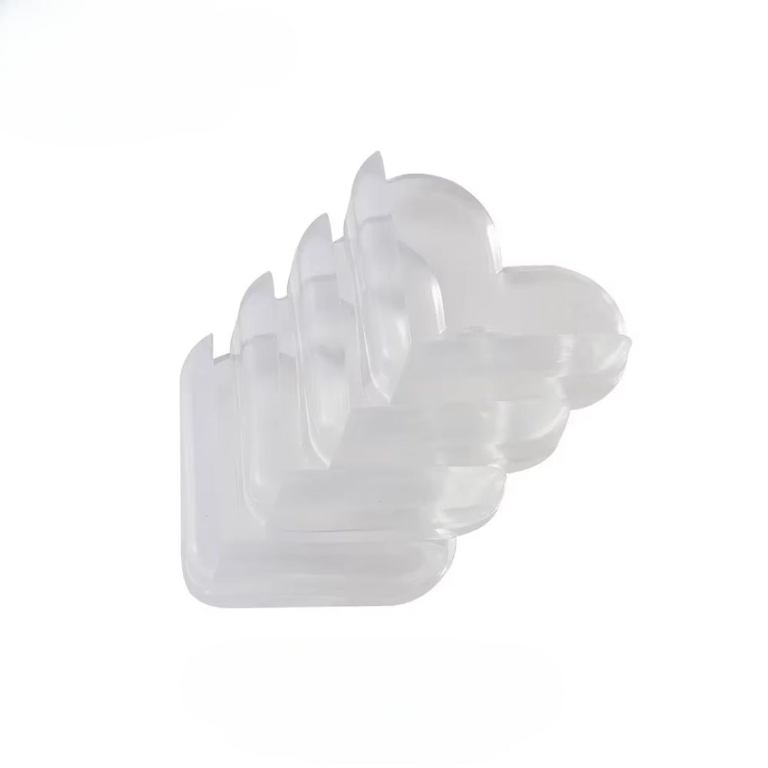 Norvo | Hjerte Hjørnebeskytter Transparent – Babysikre Hjørnebeskyttere for Møbler