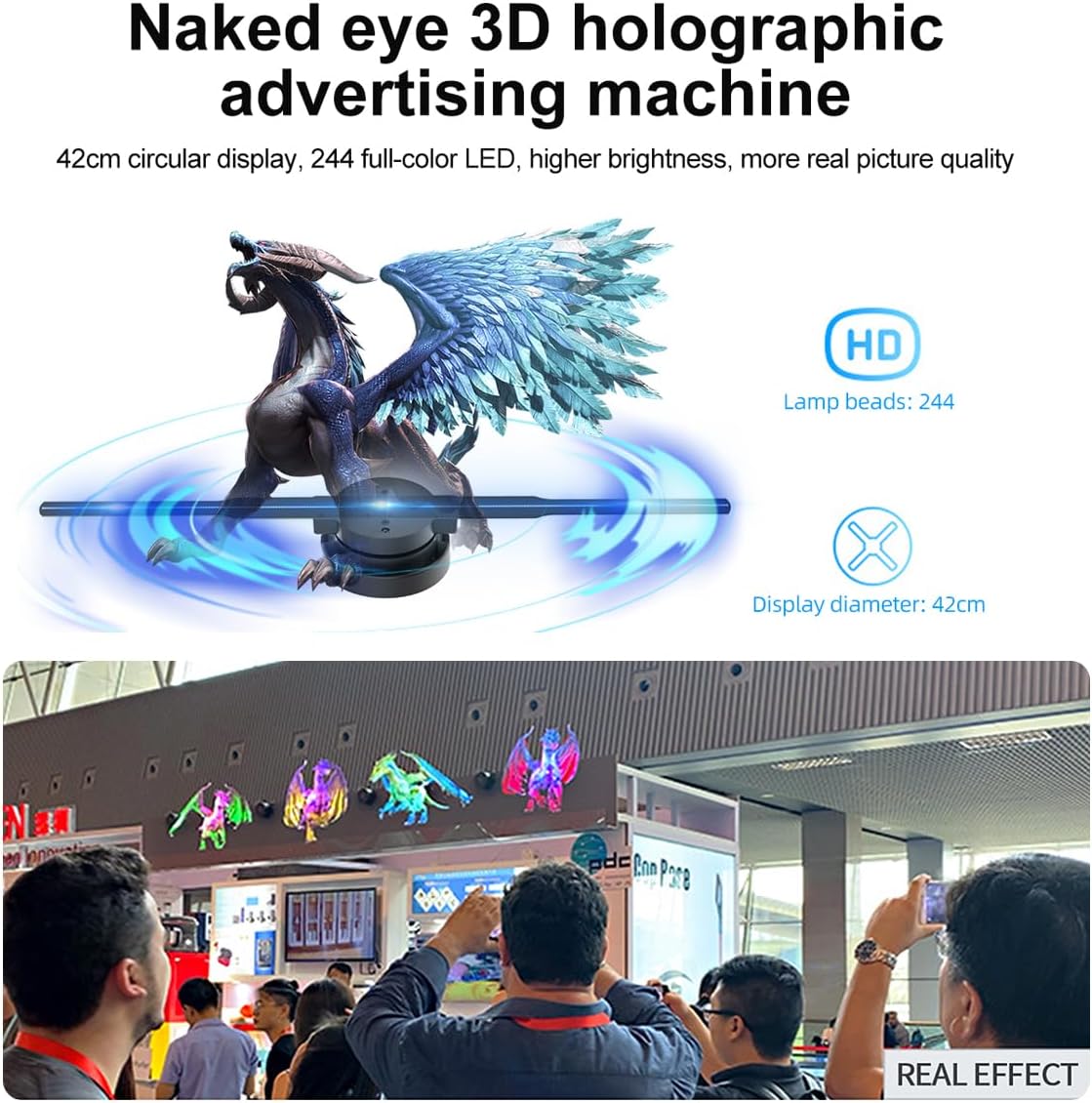 Norvo | 3D Hologram LED Vifteprosjektor