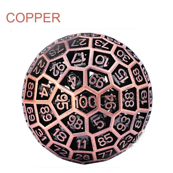 Norvo | 100-sidet polyhedron metall terninger med nummerering, designet for stor fest og flere muligheter