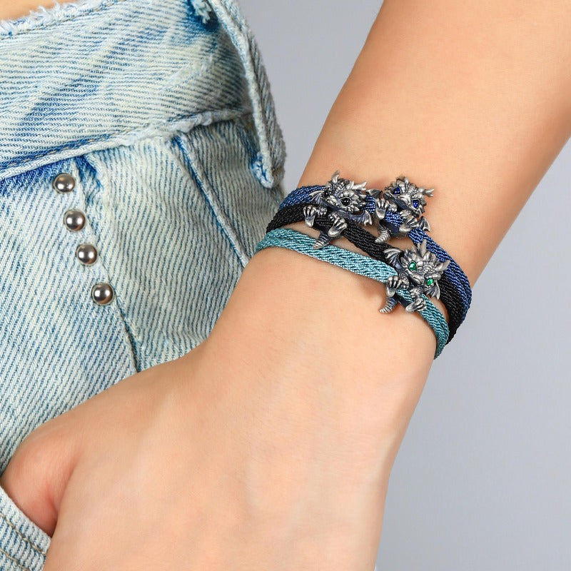 Norvo | Håndlaget Justerbart Baby Drage Armbånd