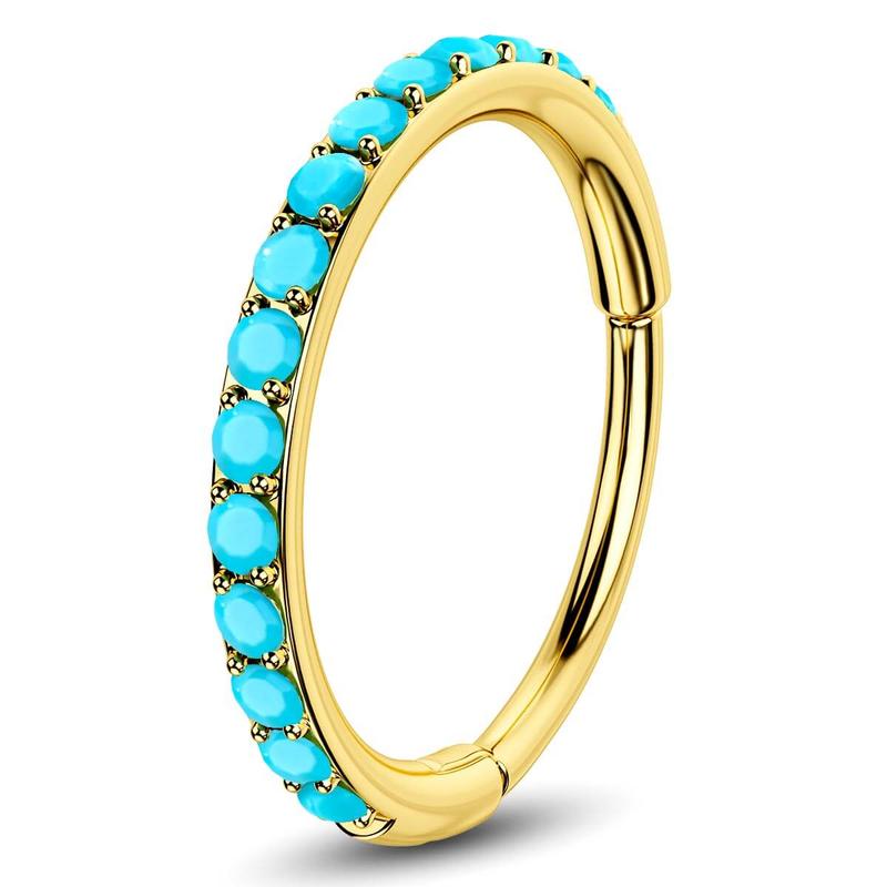 Norvo | Turkis Accent Hengt Nese Ring