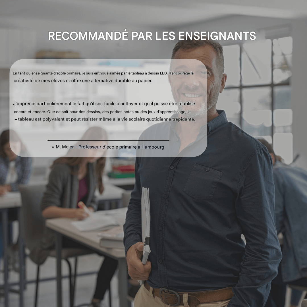 Norvo | Kiddli LED Tegnebrett – Gjenbrukbart Skrivebrett med Lys Penn