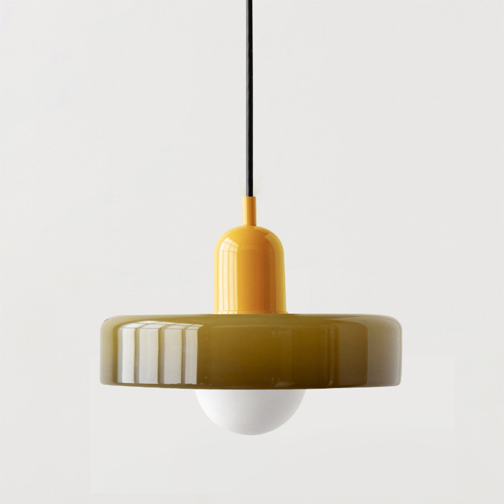 Norvo | Bauhaus Farget Glasspendellampe for Moderne Interiører