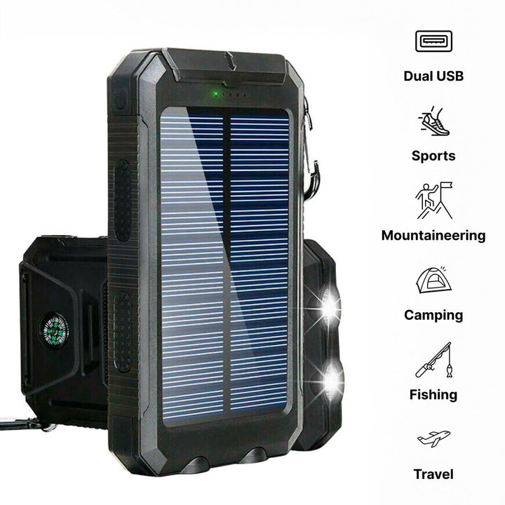 Norvo | Solenergi Power Bank Vanntett Dual USB Lader