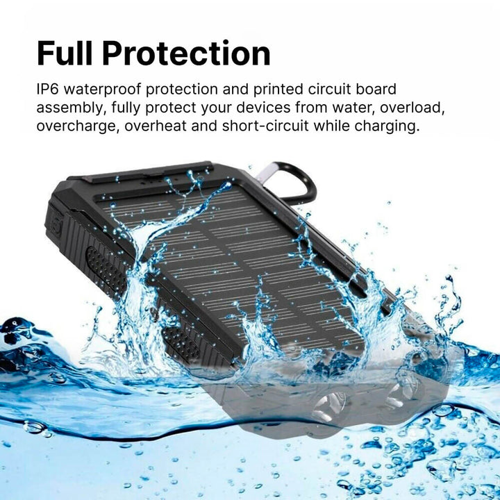 Norvo | Solenergi Power Bank Vanntett Dual USB Lader