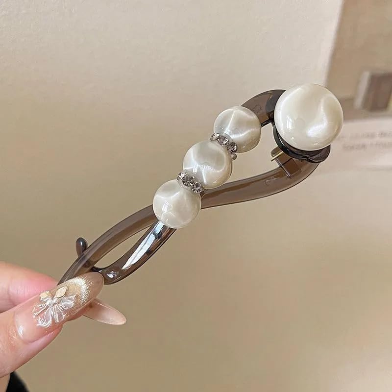 Norvo | Elegant Rose Pearl Twist Hårnål