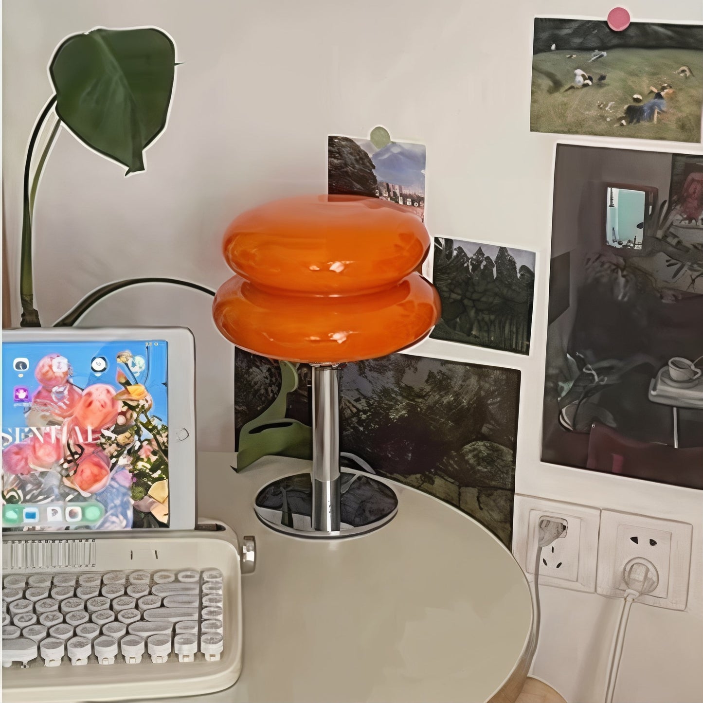 Norvo | Bordlampe Retro Glasskjerm